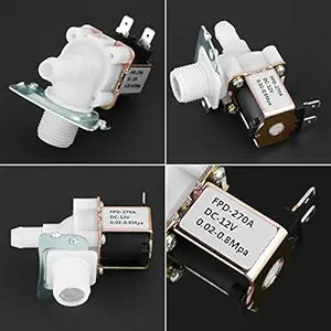 Practical Solenoid Valve Electric Solenoid Valve, Durable DC 12V DN15 Solar Water Heater for Electrical Equipment