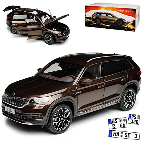 Preisvergleich Produktbild Paudi Skoda Kodiaq SUV Braun Ab 2017 1 / 18 Modell Auto