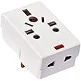 Reliable Electrical 13Amp Multi plug 3 Way Adapter With Square Pin Universal Socket with 13A Fuse and Indicator Travel Adaptor for KSA/UAE/UK/HK, AC Power Plug for US/AU/JP/CN, 3 Pin plug adapter