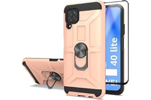 Cuoqing Funda Huawei P40 Lite, Funda P40 Lite con 1 Película Protectora, 360 Grados Proteccion Hard PC y Silicona TPU Carcasa Antigolpes Funda Carcase para Huawei P40 Lite