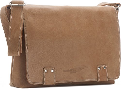 Leder Umh  ngetasche Herren Damen Messenger Bag Leder DIN A4 Ledertasche schwarz braun cognac grau blau 36 x 30 x 8 cm von REBELS   LEGENDS