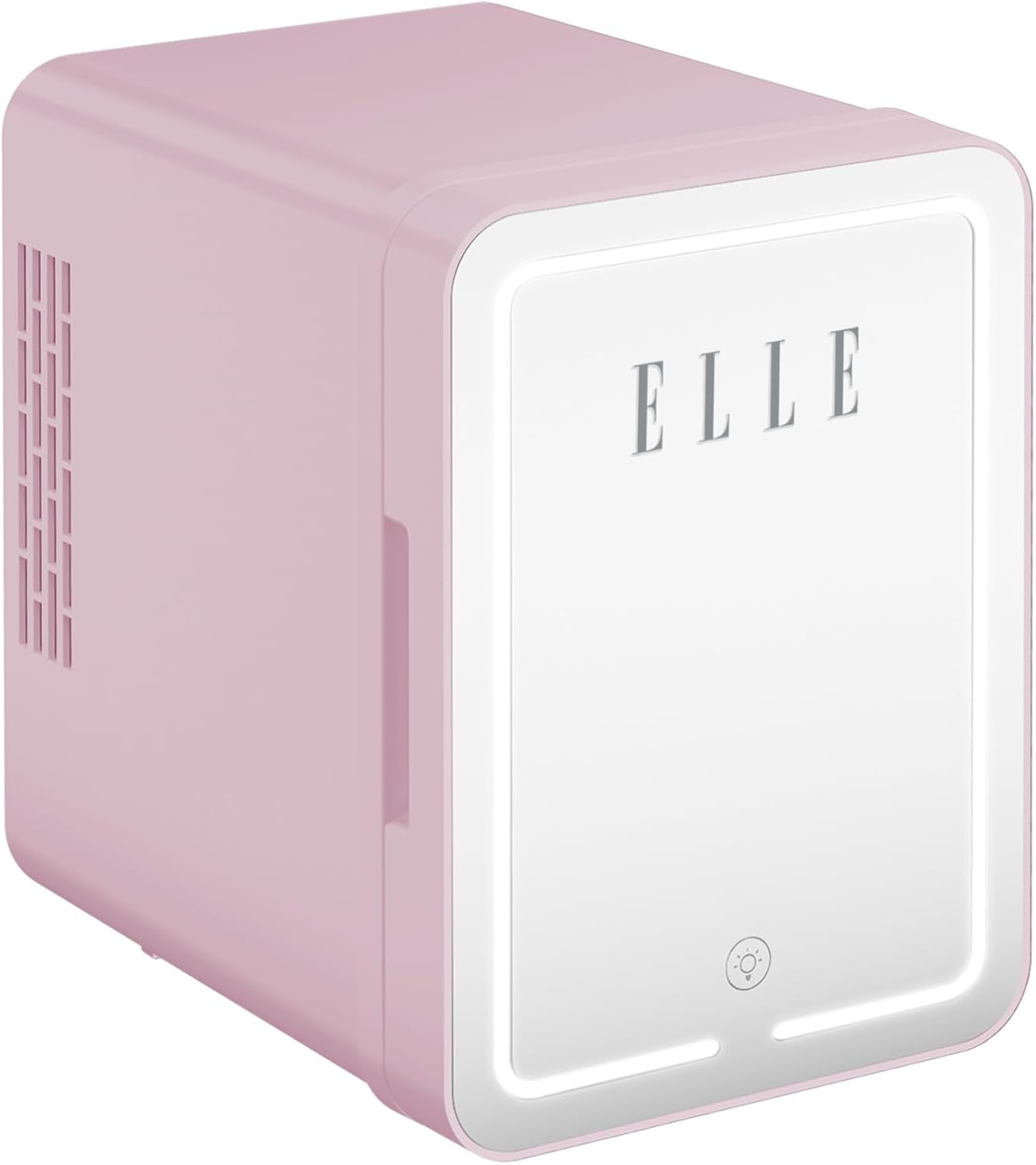 ELLE Mini Cooler with LED Makeup Mirror 4L Portable Cooler Pink (Pink)