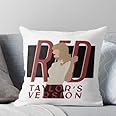 CRAFT MANIACS Taylor Swift RED Version BLK 16 * 16 Pillow with Cover | UBER Cool Merch for SWIFTIES