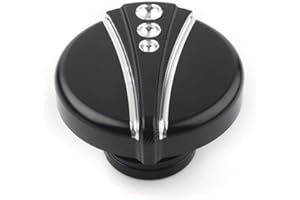 Tapa de depósito de combustible CNC Three T para Harley Sportster XL883 XL1200 / Forty Eight, Dyna, Softail, Road King FLHR, Freewheeler FLRT, negro