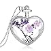 Produktbild Kette Schmuck Halskette Damen DAY.LIN DIY Herz Glas Lavendel Floating Memory Living Anhänger Halskette