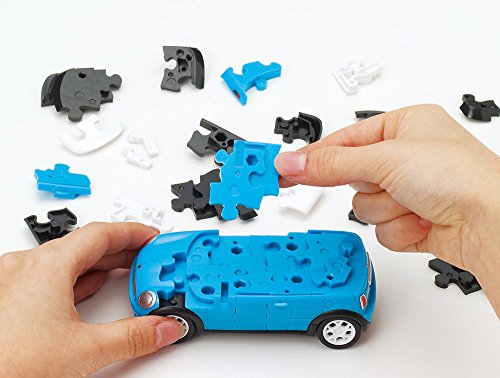 Beverly 64 Piece 3D Car Puzzle Mini Cooper, Blue CP3-006 New From Japan F/S