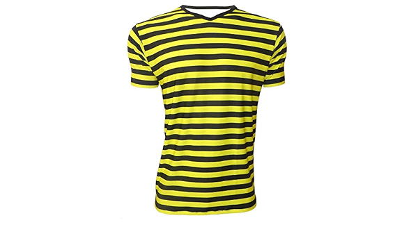 Classic Bumble Bee Stripes Mens V-Neck 