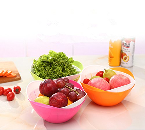 2-in-1 Mehrzweck drehbar Ablauf Korb Lebensmittel Sieb faltbar abtropfsieben Silikon Küche Sieb für Gemüse Obst Küche Werkzeug - 7