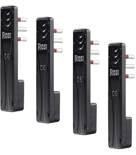 Spine Elettriche Piatte Emilia 10A - 4 Pezzi, Nero, Design Ultra Sottile Per Risparmiare Spazio - Foto 2