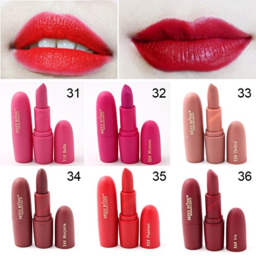 ROPALIA 7 Farben Nude Matte Wasserdichte Langlebige Lippenstift Lipgloss Make-up Lip Pigmentstifte - 3