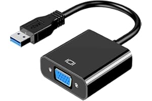 GERUI USB auf VGA Adapter,USB 3.0/2.0 zu VGA Adapter Konverter,HD 1080P Video Grafikkabel Konverter für PC, Laptop HDTV TV kompatibel mit Windows XP/7/8/8.1/10