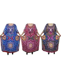 Indiatrendzs Women's Kaftans Cover Up Dresses Combo 3 (Chest :56)(Valentine Gifts Idea)