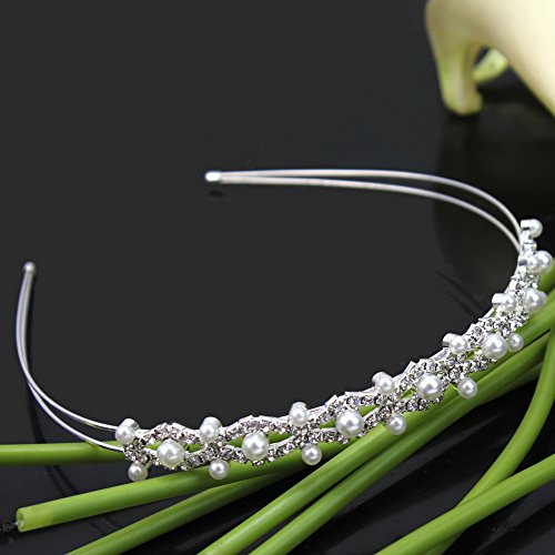 Strass Kunst Perlen Hochzeit Braut Haarschmuck Haarreif Haar Hoop Kopfschmuck - 2