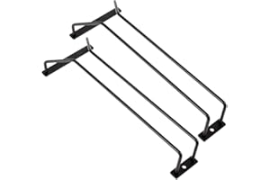 Dianoo 2 Soportes para Copas de Vino Debajo del Gabinete - Estante de Metal de 30,5 cm - Colgador de Almacenamiento para Copas