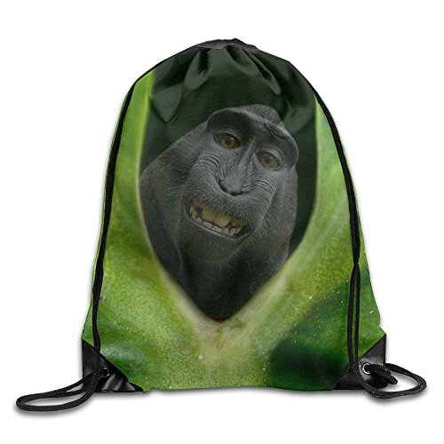 Pants New Unisex The Orangutan Peeked Behind The Leaves Print Drawstring Backpack Rucksack Shoulder Bags Gym Bag Sport Bag