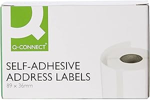 BEST PRICE SQUARE Q-Connect Address Label Roll Self Adhesive 89 x 36 mm White (Pack of 250) KF26073