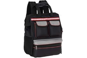 YUANZHOU CLBING Zaino Porta Attrezzi, Zaino Porta Attrezzi da Lavoro, in Tessuto Oxford 1680D, Borsa per Attrezzi,Black