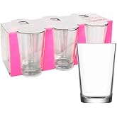 Acan Tradineur &ndash; Box of 6 Lara Model Glasses &ndash; Capacity: 205 ml &ndash; Made of Durable Glass &ndash; Dishwasher Safe &ndash; Approximate Size: