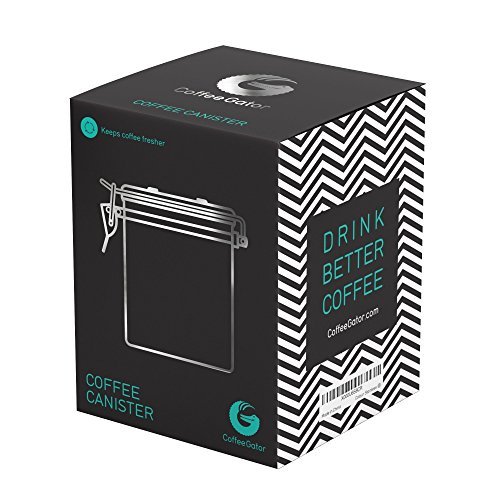 KAFFEEDOSE / KAFFEEBEHÄLTER aus Edelstahl mit Deckel und Aromaverschluss – die Vorratsdose um Kaffeebohnen u.v.m. perfekt aufzubewahren – Luftdichte Aromadose mit Dosierlöffel gratis dazu – silber - 5