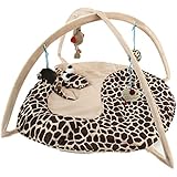 ZuckerTi Neues Katzenbett Katzenzelt Katzenkissen Tierkorb Tierbett Katzen mit Kitten Interaktives Katzenspielzeug Box mit vier individuelle Spielzeuge Katze Toys zum Verstecken inklusive in 6 interessantes Design wählbar