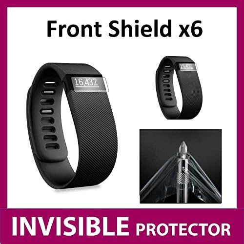 Fitbit Charge HR Fit Bit Watch Front INVISIBLE Screen Protector (X6 Front Shields included) Military Grade Protection Exclusive to ACE CASE