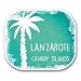 Produktbild DestinationVinyl 2 x 10cm/100mm Insel Lanzarote Spanien Vinyl Selbstklebende Sticker Aufkleber Laptop Reisen Gepäckwagen Cool Zeichen Spaß #6343