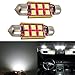 Produktbild WLJH 2-Pack LED-Lampe Super Bright 6000k Weiß 41mm Girlande Canbus Fehlerfrei für Interior Dome Map Lights, Tür Courtesy Trunk Lights, Kennzeichenbeleuchtung
