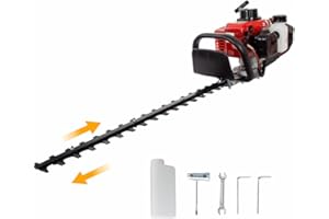 JHONSORR GERMANY DESIGN JHONSORR Tagliasiepi a Scoppio 22,5 CC Doppia Lama 60 cm telescopico Manico Girevole