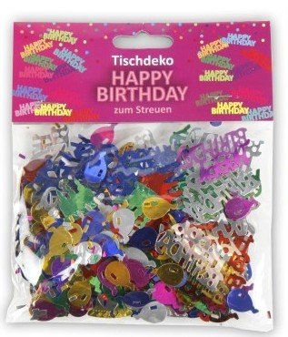 Geburtstags Streudeko HAPPY BIRTHDAY Party Deko Konfetti PVC
