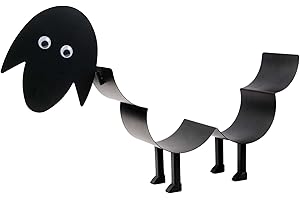 ‎GADGY Gadgy Klopapierhalter Schaf – Toilettenpapierhalter Stehend für 7 Rollen – WC Papierhalter & Ersatzrollenhalter – Lustige Toilettenpapier Aufbewahrung aus Metall, Schwarz