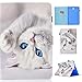 Price comparison product image UK-Cherry Galaxy Tab S4 10.5 Case, Flip PU Leather Wallet Tablet Case for Samsung Galaxy Tab S4 10.5-inch (White cat)