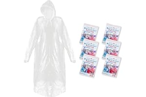 EMBER ROCK Einweg-Regenponcho, wasserdicht, Notfall-Regenmäntel, Kapuze und Ärmel, für Damen und Herren, 12 Stück