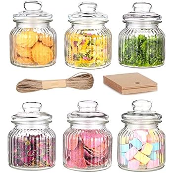 Britten & James® Kleine viktorianische quadratische Bonbongläser aus