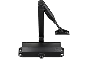 IRONZONE® Black Door Closer Size 3 Commercial or Domestic Use HMOs etc. Fire Doors Adjustable Speed BS EN 1154 Certified IRONZONE with 10 Years Warranty 45-60kg Weight Door, Aluminium Alloy