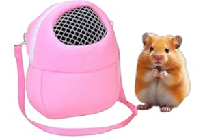 OGLYMRA Sac pour Hedgeho, Sac pour Rabbit, Sac pour Rat, Sac pour Sac Hamster Sac Respirant pour Petit Animal Cage Transport pour Petit Animal Sac de Transport pour Animaux (Rose, S)
