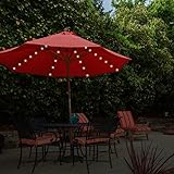 schirm beleuchtung akku Wasserdichte Batteriebox GardenKraft 13880 Sonnenschirm, Warmweiß