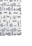Ridder 46413S-350 Duschvorhang Textil ca. 240 x 180 cm Neptun blau inklusive Ringe