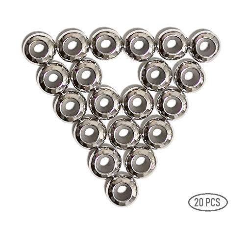 Fontee 20 pièces Bouchon Perles Alliage Insert Bouchon de Caoutchouc de Silicone Perle pour bracelets de charme de style européen