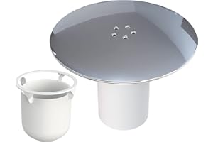 YUNLEX Shower Plughole Cover, 90mm Hi Flow Shower Plug, Shower Drain Cover, 115mm Shower Trap Cover Replacement, Shower Tray Plug Hole Cover, Shower Waste Trap Cover Chrome Finish