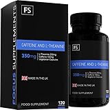Caffeine (100mg) and L-Theanine (250mg) Stack Capsules - Productivity Stack, Attention Blend, Nootropic Formula - 120 Vegetarian Capsules - Made in ISO Licensed Facilities in The UK