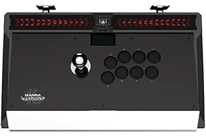 Arcade stick Qanba - Dragon - Licence Sony PS4, Pro FightStick avec boutons et joystick Sanwa, compatible PS3 et PC, prise jack 3.5mm [Importación francesa]