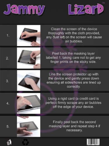 JAMMYLIZARD | 2x Matte Antireflex Displayschutzfolie für [ Nexus 7 2. Generation ], inkl. Mikrofasertuch - 2