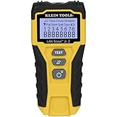 Klein Tools VDV526-200 Kablo Test Cihazı, LAN Scout Jr. 2 Ethernet Kablosu Test Cihazı, CAT 5e, RJ45 Bağlantılı CAT 6/6A Kabl