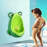 Frosch Kinder Töpfchen WC-Training Cartoon-WC für Kleinkinder Jungen Pee Trainer mit Windmühle Target Wurfspiel grün - 5