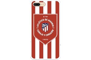 PERSONALAIZER Funda Móvil para Apple iPhone 7 Plus - 8 Plus de Atlético de Madrid Clasico Banderin 20-21. Producto Oficial. Carcasa móvil Fútbol. Silicona Gel Flexible