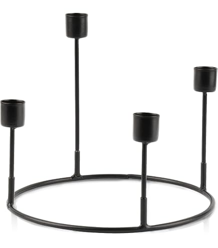 Porte-bougie Trivo Par House Doctor - Design épuré Noir | Hauteur 18 Cm | Diamètre 6 Cm | Déco Intérieure Scandinave - 5