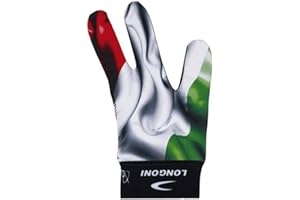 Longoni Guanto Tricolore per Stecca Biliardo Fancy Serie Flag.