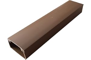 IPM TRUNKING Self Adhesive Electrical Cable Mini Trunking PVC TV Tube Wire Conduit Tidy Plastic Cover Organiser Management Duct Ducting White Brown Black Silver Red Multi Size (18mm x 9mm x 1m, Brown)