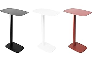 ‎NATURAL GOODS BERLIN Natural Goods Berlin 1x Beistelltisch Lucia - Laptop Beistelltisch Metall Schwarz - Laptoptisch Für Couch - Laptop Couchtisch Klein - Sofatisch C-Form - Kaffeetisch Zum Unterschieben - Side Table