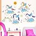 Produktbild Niedlich Karikatur Tier Rainbow Einhorn Wandtattoo Wandaufkleber Kinder Kinderzimmer Aufkleber Abziehbilder Dekoration